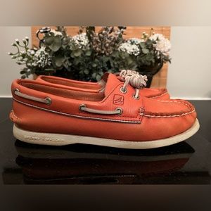 Women’s Sperry Top Sider Conway boat shoe pink/peach 6M
